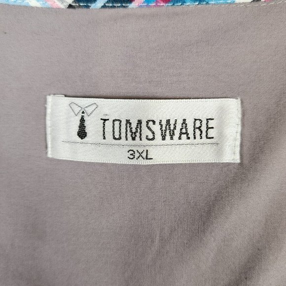 Tomsware Gray Button-Down Shirt Plaid Accents Size 3XL - Picture 6 of 8